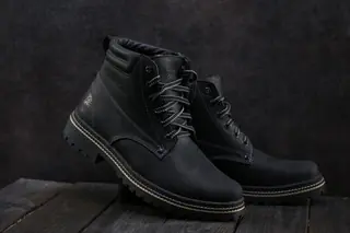 Мужские ботинки кожаные зимние черные Accord БОТ