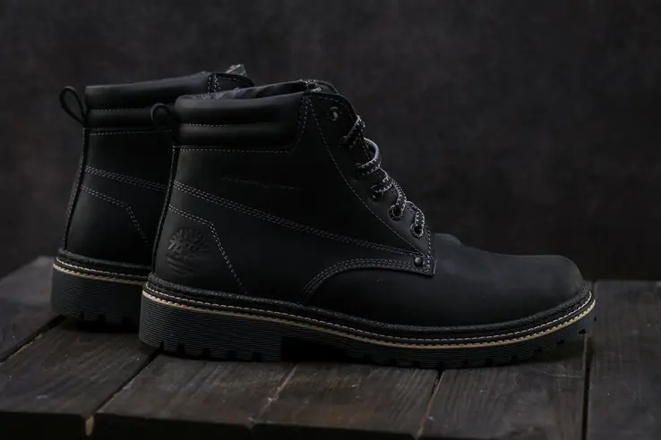 Мужские ботинки кожаные зимние черные Accord БОТ фото 3 — интернет-магазин Tapok