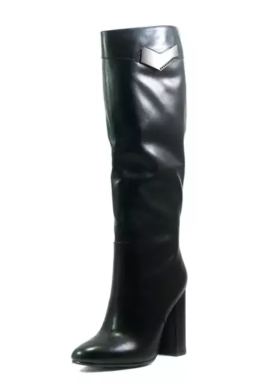 Демісезонні чоботи жіночі Deenoor 1686R-T1528-L16202 чорні фото 3 — інтернет-магазин Tapok