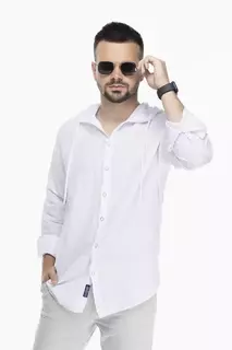 Рубашка однотонная мужская Stendo 231006 Белый