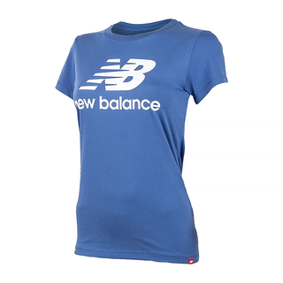 Женская Футболка New Balance NB Essentials Stacked Logo Синий