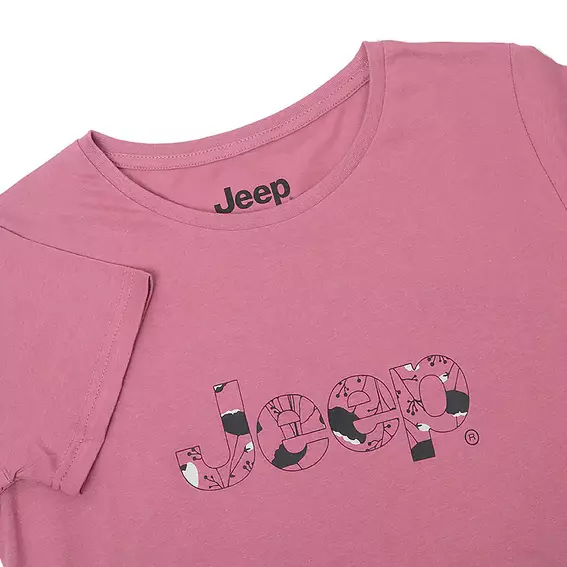 Женская Футболка JEEP T HIRT Botanical Print J22W Фиолетовый фото 3 — интернет-магазин Tapok