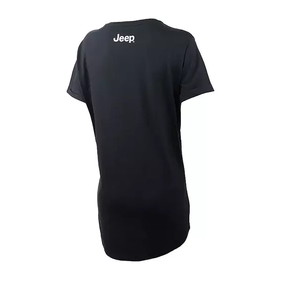 Жіноча футболка JEEP T-SHIRT OVERSIZE STAR Striped Print Turn Чорний фото 2 — інтернет-магазин Tapok