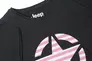 Жіноча футболка JEEP T-SHIRT OVERSIZE STAR Striped Print Turn Чорний Фото 3