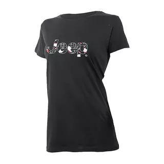 Жіноча футболка JEEP T-SHIRT Botanical Print J22W Чорний