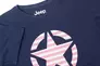 Женская Футболка JEEP T-SHIRT OVERSIZE STAR Striped Print Turn Синий Фото 3