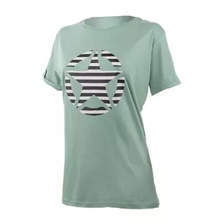 Жіноча футболка JEEP T-SHIRT OVERSIZE STAR Striped Print Turn Хакі