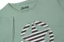 Женская Футболка JEEP T-SHIRT OVERSIZE STAR Striped Print Turn Хаки Фото 3