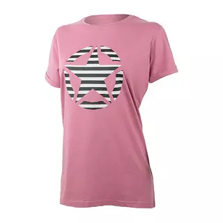 Жіноча футболка JEEP T-SHIRT OVERSIZE STAR Striped Print Turn Фіолетовий