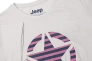 Жіноча футболка JEEP T-SHIRT OVERSIZE STAR Striped Print Turn Сірий Фото 8