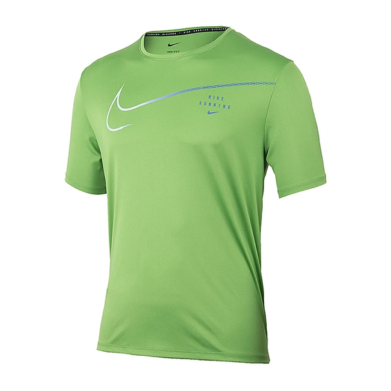 Мужская Футболка Nike M NK DF UV RUN DVN MILER GX Зеленый фото 1 — интернет-магазин Tapok