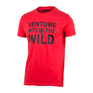 Чоловічі футболки JEEP T-SHIRT Вишневий Venture Into The Wild