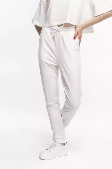 Спортивные штаны женские MMS 1003-1 Белый фото 1 — интернет-магазин Tapok