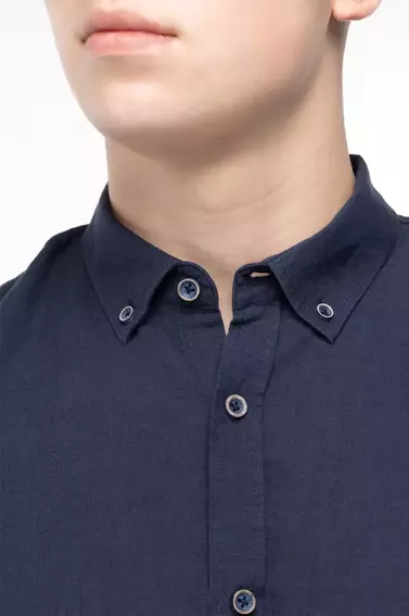 Рубашка классическая однотонная мужская Stendo 14213 Темно-синий фото 4 — интернет-магазин Tapok