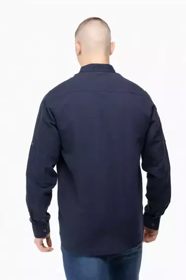 Рубашка классическая однотонная мужская Stendo 14213 Темно-синий фото 6 — интернет-магазин Tapok