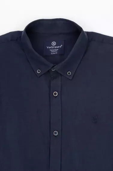 Рубашка классическая однотонная мужская Stendo 14213 Темно-синий фото 8 — интернет-магазин Tapok