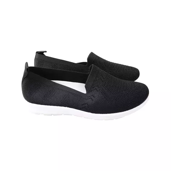 Туфли женские Fashion черные текстиль 66-23LTM фото 1 — интернет-магазин Tapok