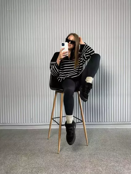Ботинки женские замшевые черного цвета зимние фото 6 — интернет-магазин Tapok