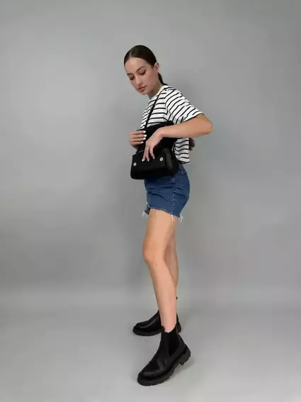 Челси женские кожаные цвета амарант демисезонные фото 9 — интернет-магазин Tapok
