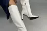 Сапоги женские кожаные молочного цвета на каблуках демисезонные Фото 2