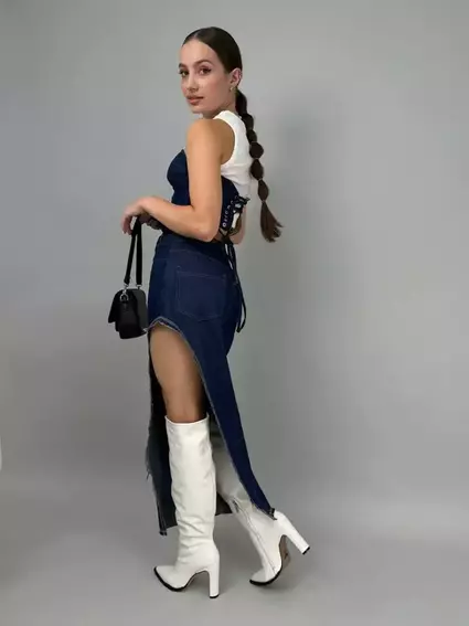 Сапоги женские кожаные молочного цвета на каблуках демисезонные фото 10 — интернет-магазин Tapok