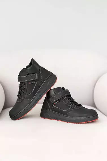 Подростковые ботинки кожаные зимние черные Levons Л-54 мех фото 5 — интернет-магазин Tapok