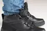 Чоловічі кросівки шкіряні зимові чорні Splinter Б 0623 Фото 4