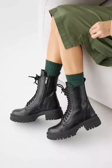 Жіночі черевики шкіряні зимові чорні Emirro 708 Глорія фото 8 — інтернет-магазин Tapok