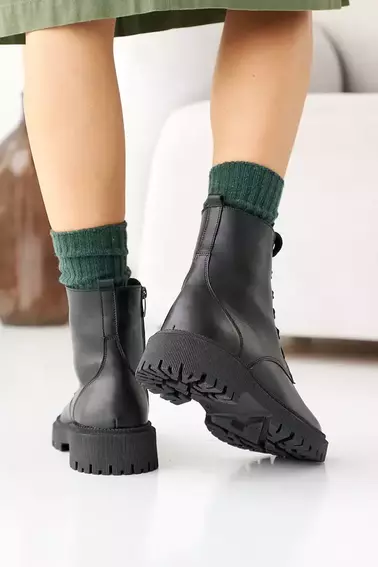Женские ботинки кожаные зимние черные Udg 2450/1А фото 7 — интернет-магазин Tapok