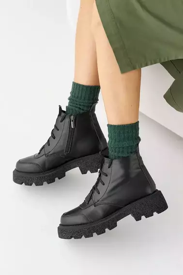 Жіночі черевики шкіряні зимові чорні Solo 188 фото 6 — інтернет-магазин Tapok