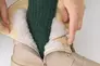 Женские ботинки кожаные зимние беж Udg 24140/125 Фото 3
