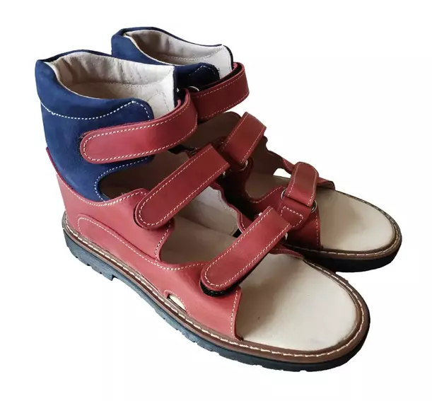 Ортопедические сандалии с супинатором Foot Care FC-113 красно-синие фото 1 — интернет-магазин Tapok