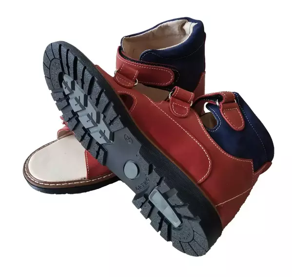 Ортопедические сандалии с супинатором Foot Care FC-113 красно-синие фото 4 — интернет-магазин Tapok