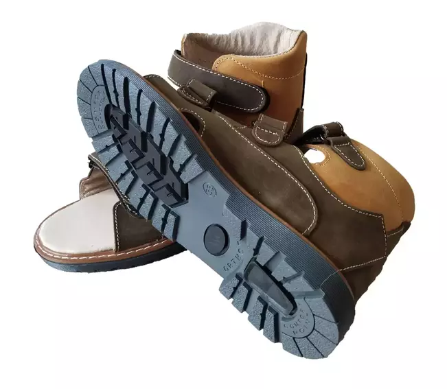 Ортопедические сандалии с супинатором Foot Care FC-113 коричневые фото 4 — интернет-магазин Tapok