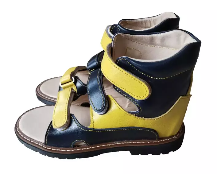 Ортопедические сандалии с супинатором Foot Care FC-113 желто-синие фото 2 — интернет-магазин Tapok