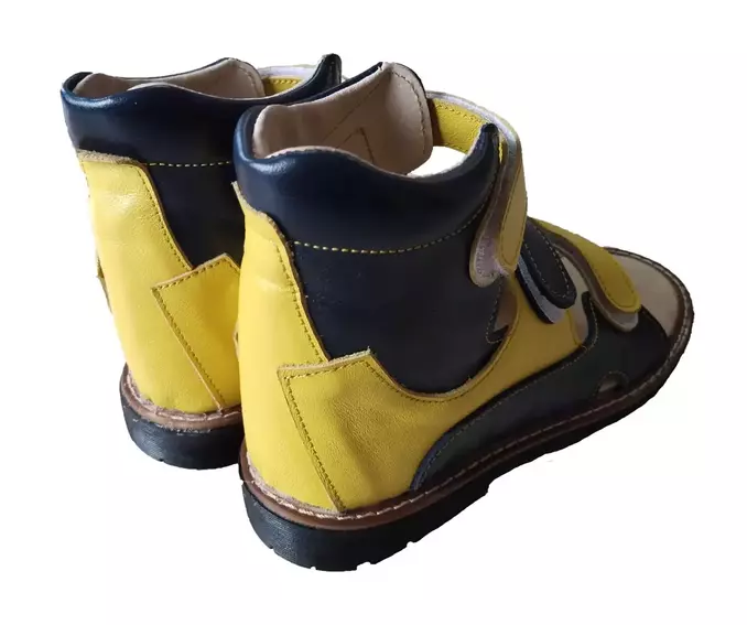 Ортопедические сандалии с супинатором Foot Care FC-113 желто-синие фото 3 — интернет-магазин Tapok