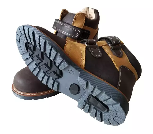 Ортопедические ботинки с супинатором Foot Care FC-115 коричневые фото 4 — интернет-магазин Tapok