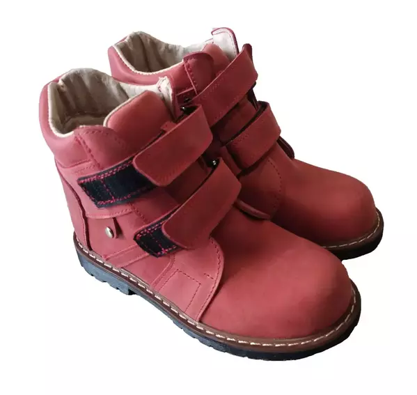 Детские ортопедические ботинки с супинатором Foot Care FC-115 красные фото 1 — интернет-магазин Tapok