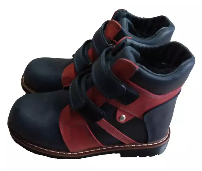 Ортопедичні зимові черевики FootCare FC-116 синьо-червоні фото 2 — інтернет-магазин Tapok