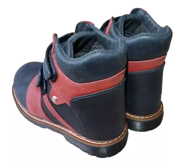 Ортопедичні зимові черевики FootCare FC-116 синьо-червоні фото 3 — інтернет-магазин Tapok