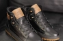 Подростковые ботинки кожаные зимние черные CrosSAV 322 Фото 1