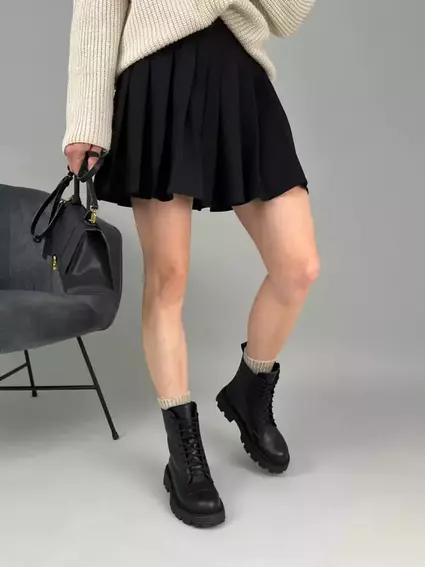 Ботинки женские кожаные черные демисезонные фото 7 — интернет-магазин Tapok
