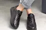 Кроссовки женские кожаные на осень 586457 Черные Фото 4