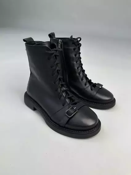 Ботинки женские кожаные черные демисезонные фото 9 — интернет-магазин Tapok