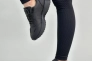 Кроссовки женские кожаные черного цвета Фото 2