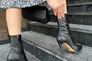 Ботинки женские кожаные черные на каблуках демисезонные Фото 5