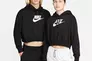 Жіноча кофта NIKE W NSW CLUB FLC GX CROP HDY DQ5850-010 Фото 1