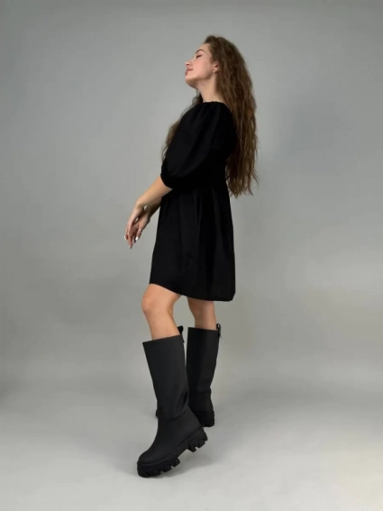 Сапоги женские кожаные черные зимние фото 5 — интернет-магазин Tapok