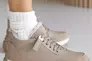 Жіночі кросівки шкіряні зимові бежеві Yuves 615 хутро Фото 2