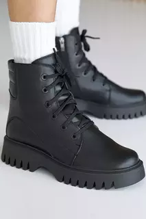 Женские ботинки кожаные зимние черные черные Tango 120